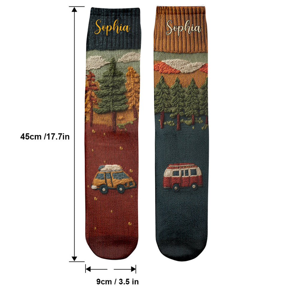 Happy Campers - Personalized Camping Socks