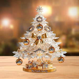 Merry Christmas - Personalized Family Custom Shaped Acrylic Plaque