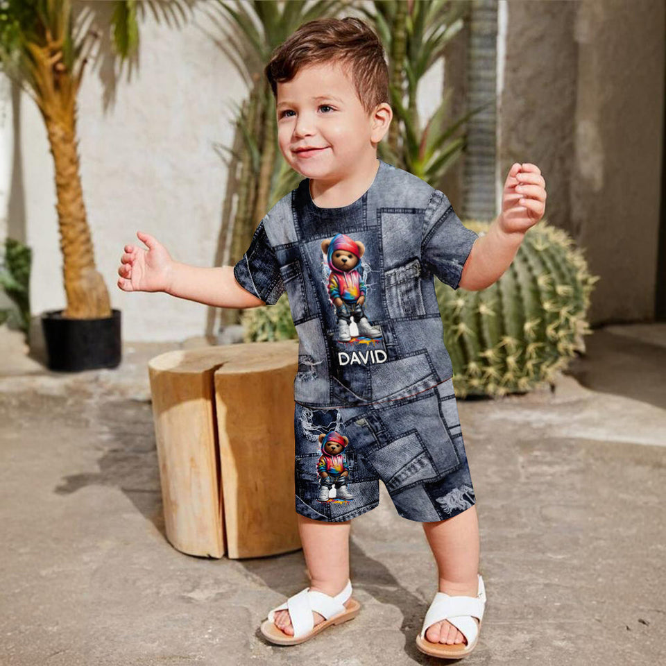 Cool Bear - Personalized Kid T-shirt & Shorts