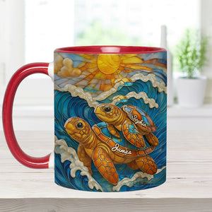 Turtle Beach Lover - Personalized Turtle Accent Mug