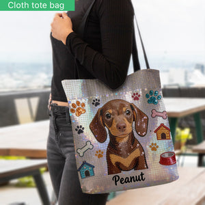 I Love My Dog - Personalized Dog Tote Bag