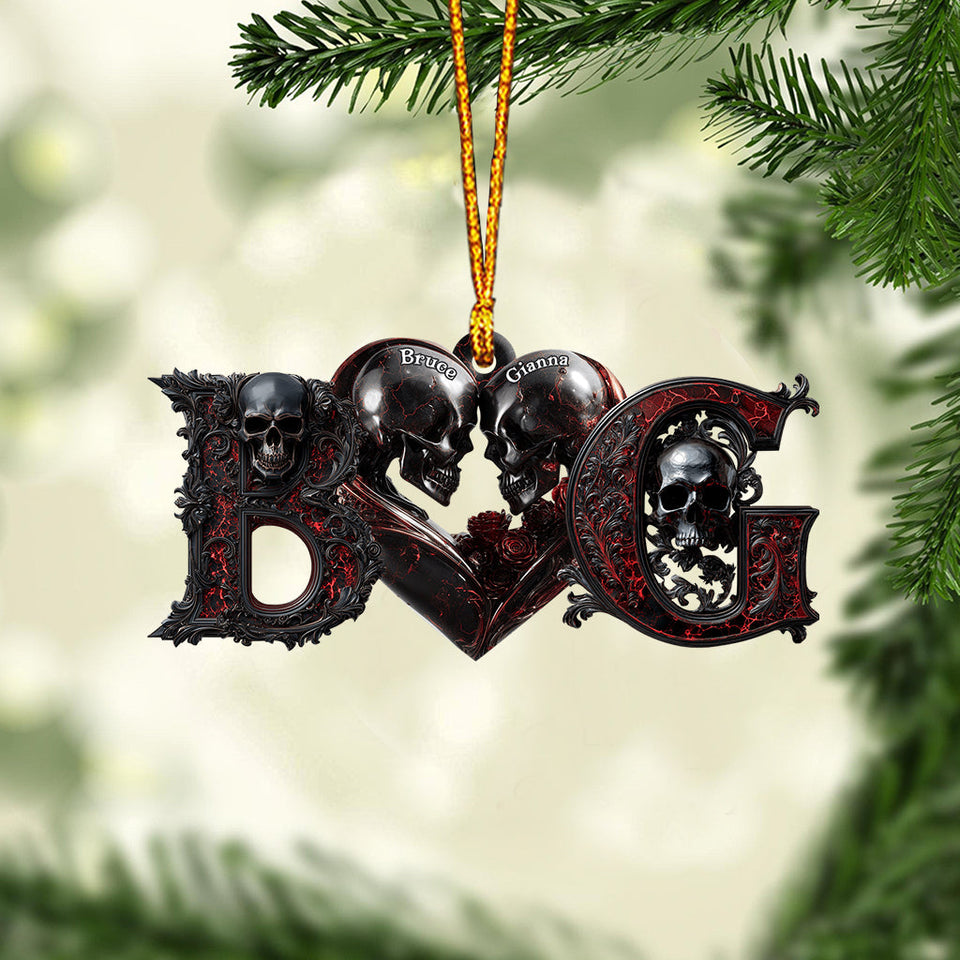 Till Death Do Us Part - Personalized Skull Ornament