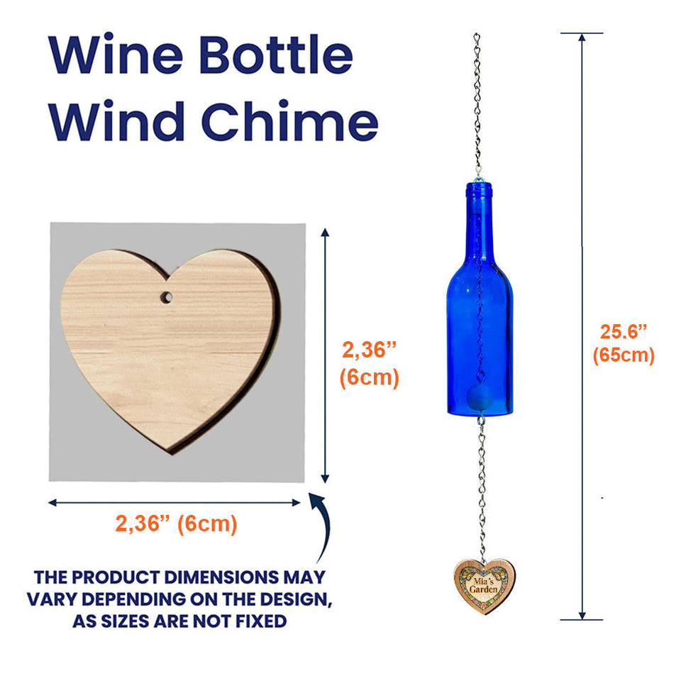 Just A Girl Who Loves Gardening - Personalized Gardening Wine Bottle Wind Chime