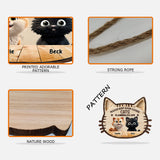 Please Keep Door Close - Personalized Cat Custom Shaped Wood Sign