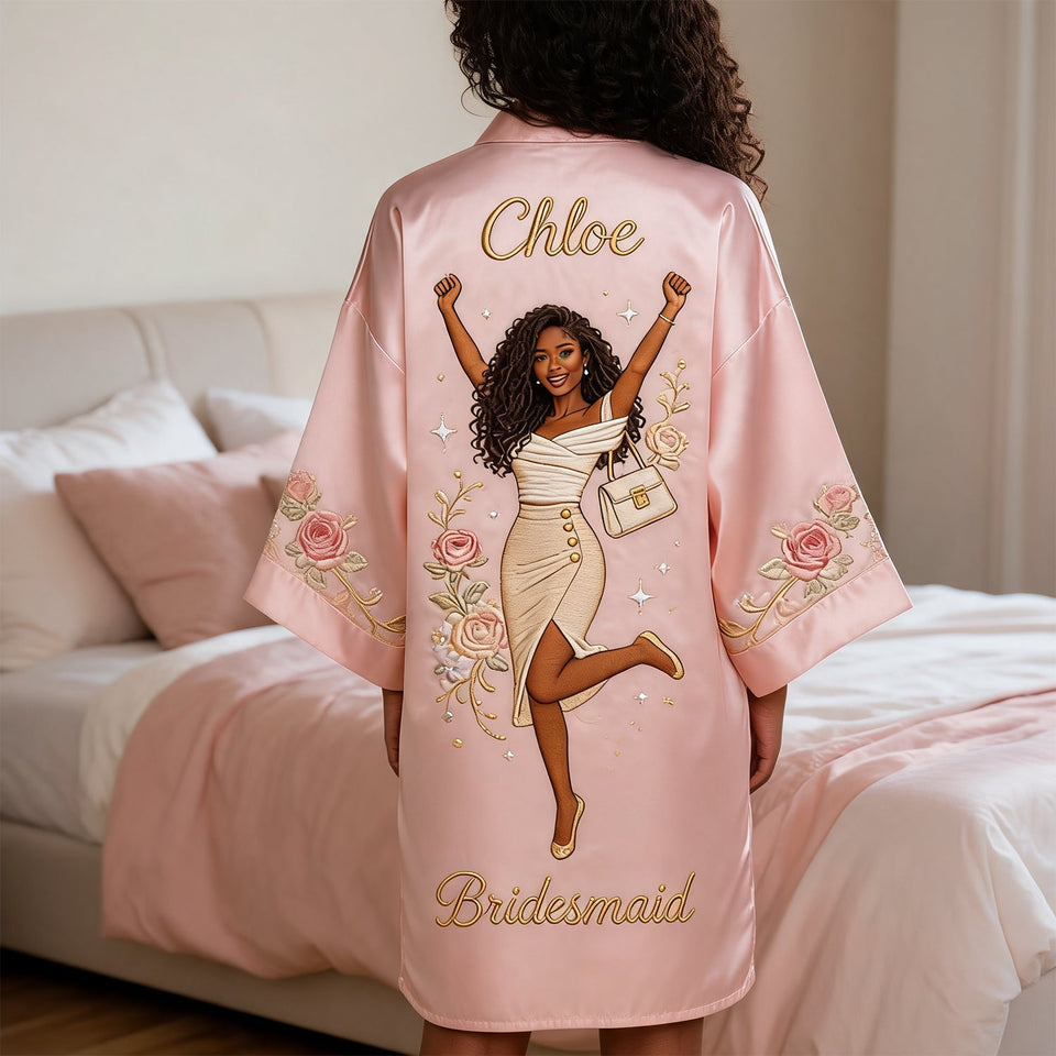 Team Bride - Personalized Wedding Satin Robe