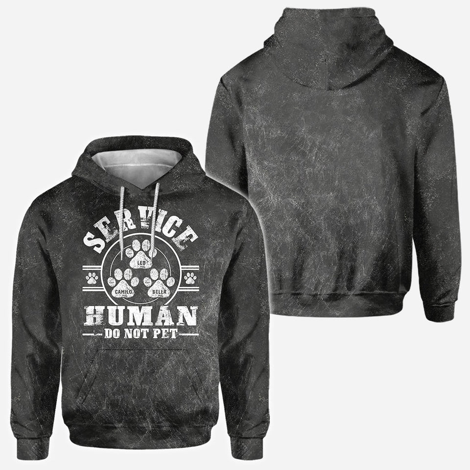 Service Human Do Not Pet - Personalized Dog All Over Shirt