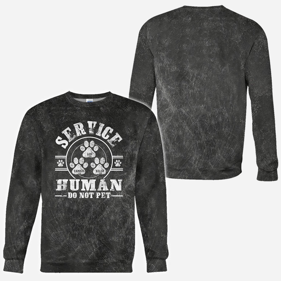 Service Human Do Not Pet - Personalized Dog All Over Shirt