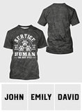 Service Human Do Not Pet - Personalized Dog All Over Shirt