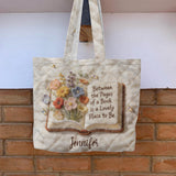 Custom Any Photo - Personalized Book Quilted Tote Bag