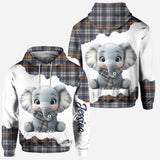 Adorable Elephant - Personalized Elephant Hoodie and Leggings