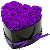 16 Roses Flower Forever Heart Shape Box