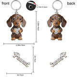 I Love My Dogs - Personalized Dog Premium Keychain With Charms