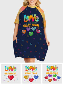 Blessed To Be Called Grandma - Personalized Grandma Sleep T-shirt Dress