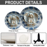 Angel Wings - Personalized Memorial Ceramic Round Plate