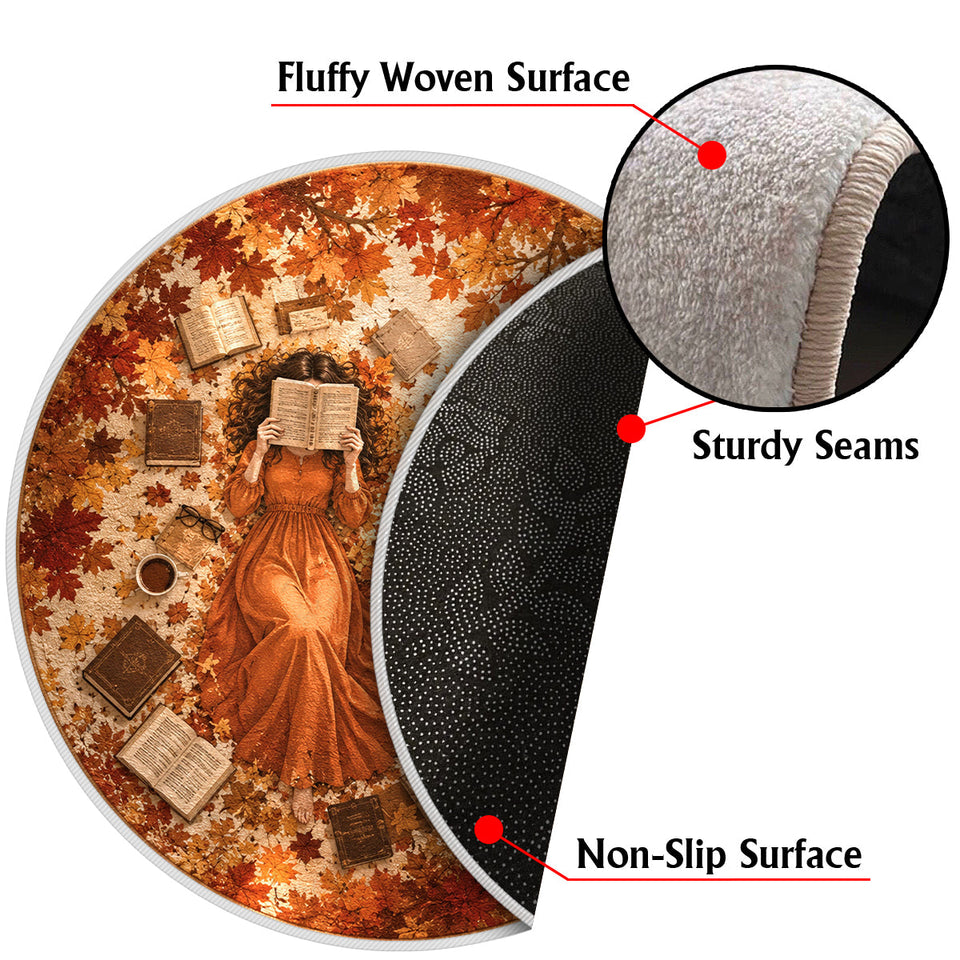 All Booked For Fall - Personalized Book Non-Slip Tufted Rug