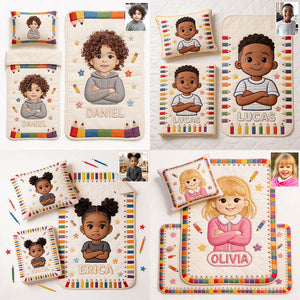 Colored Pencils - Personalized Kid Nap Mat