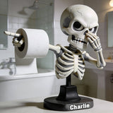 Funny Bathroom Decor - Personalized Skull Custom Shaped Acrylic Plaque