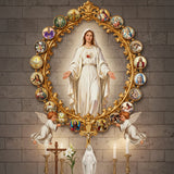 Divine Grace And Serenity Lady - Christian Cut Metal Sign