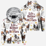 Life Is Better With Horses - Personalized Horse All Over Shirt