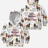 Life Is Better With Horses - Personalized Horse All Over Shirt