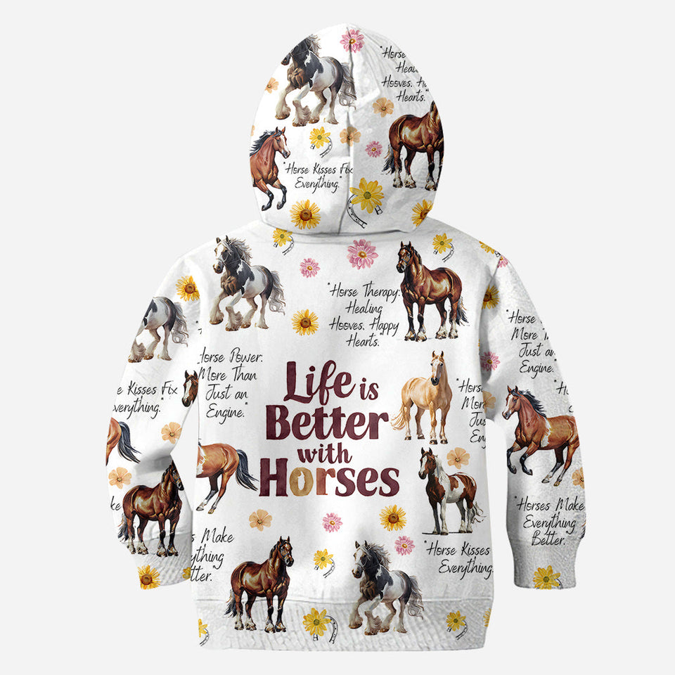 Life Is Better With Horses - Personalized Horse All Over Shirt