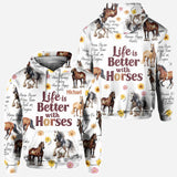 Life Is Better With Horses - Personalized Horse All Over Shirt