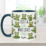 Just A Girl Who Loves Frogs - Personalized Frog Accent Mug