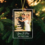 Caricature Style Art - Personalized Couple Ornament