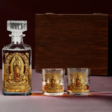 Our Lady Of Guadalupe - Personalized Christian Whiskey Decanter Set