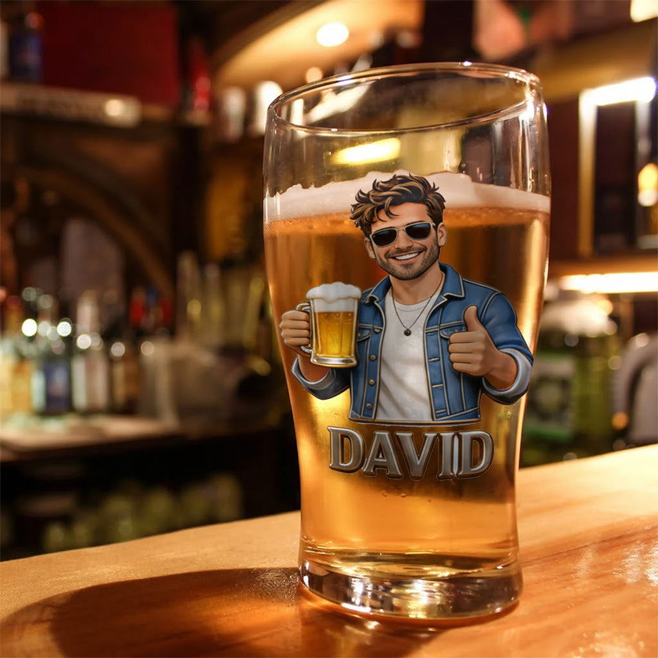 Custom Any Photo Beer Lovers - Personalized Beer Pint