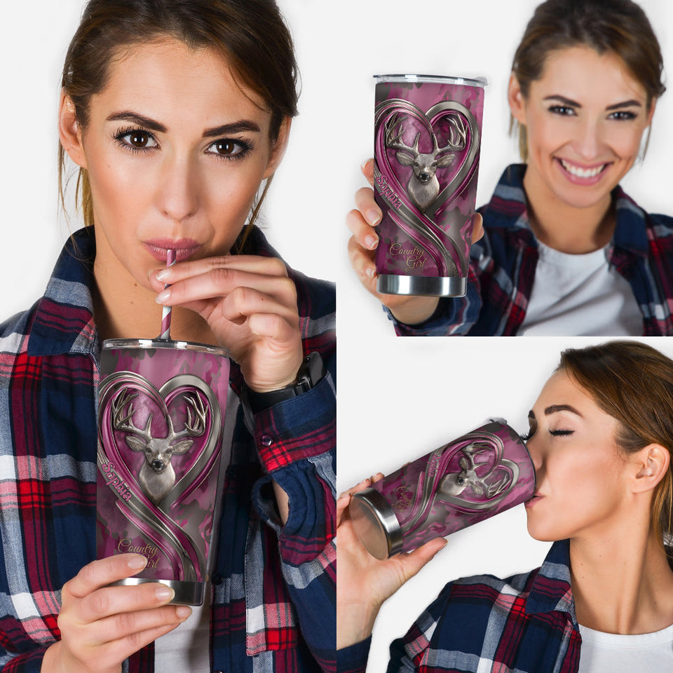 Country Girl - Personalized Hunting Tumbler