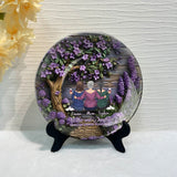 Mother And Daughters Forever Linked Together - Personalized Mother Ceramic Round Plate