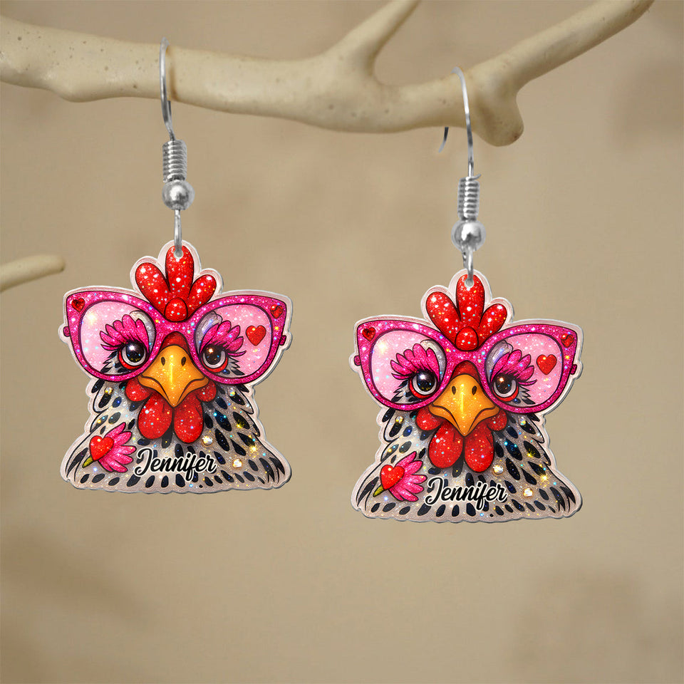 Chicken Lady - Personalized Chicken Earrings
