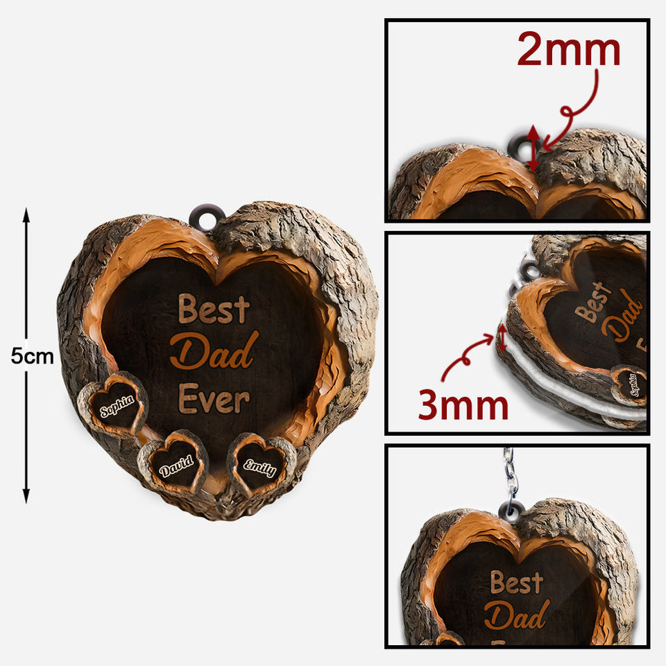 Best Dad Ever - Personalized Father Keychain