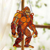 Sasquatch - Personalized Camping Window Hanging Suncatcher Ornament