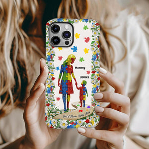 Tu ne marcheras jamais seul - Coque de téléphone personnalisée avec impression intégrale pour la sensibilisation à l'autisme