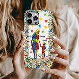 Tu ne marcheras jamais seul - Coque de téléphone personnalisée avec impression intégrale pour la sensibilisation à l'autisme