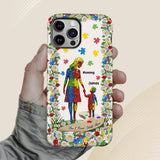 Tu ne marcheras jamais seul - Coque de téléphone personnalisée avec impression intégrale pour la sensibilisation à l'autisme