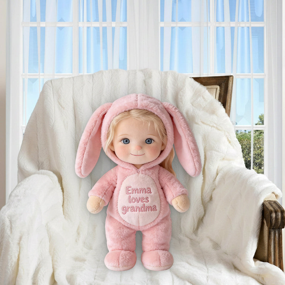 Any Photo Nana's Peeps Gift For Mom, Grandma - Personalized Grandma Premium Faux Fur Pillow