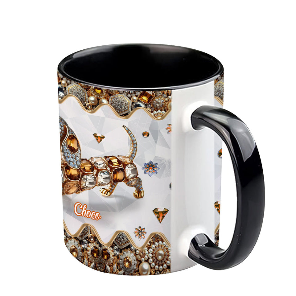 Love Dachshund - Personalized Dog Accent Mug