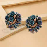 Custom Suicide Prevention Blue & Purple Sunflower Brooch - Personalized Suicide Prevention 3D Embossed Enamel Pin