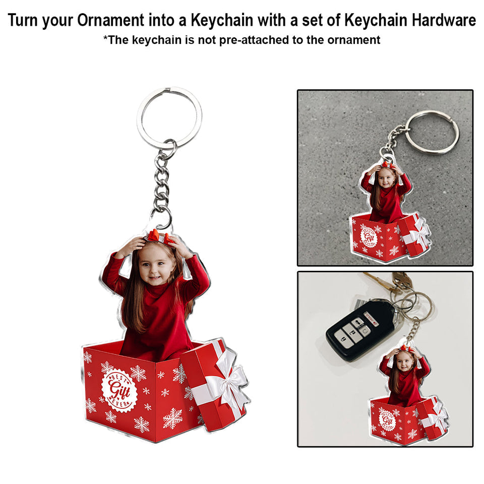 Best Gift Ever Photo Upload - Personalized Family Custom Shaped Ornament