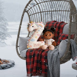 Alphabet Letter & Custom Photo And Theme - Personalized Kid Premium Faux Fur Pillow