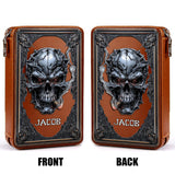 Smoking Skull - Personalized Skull Travel Cigar Humidor Case