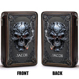 Smoking Skull - Personalized Skull Travel Cigar Humidor Case