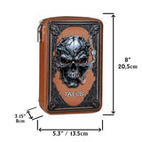 Smoking Skull - Personalized Skull Travel Cigar Humidor Case