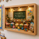 Back To School - Personalized Teacher Wooden Light Shadow Box