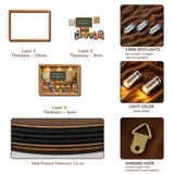 Back To School - Personalized Teacher Wooden Light Shadow Box