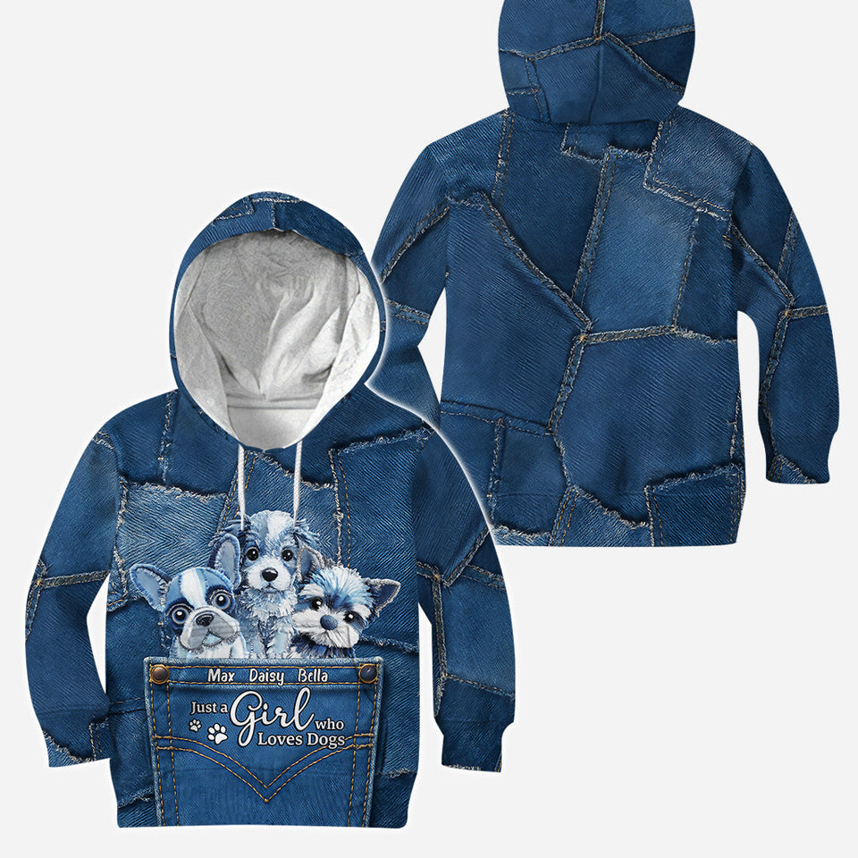 Just A Girl Who Loves Dog - Personalized Dog Hoodie and Leggings