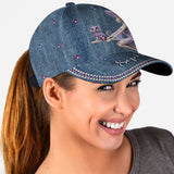 Witch And Broomstick - Personalized Witch Classic Cap